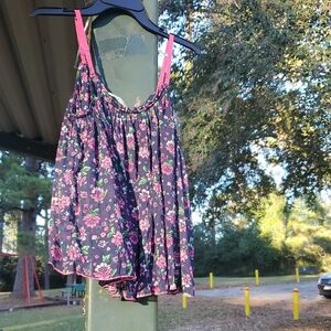 Abercrombie & Fitch Floral Camisole with Pink Straps